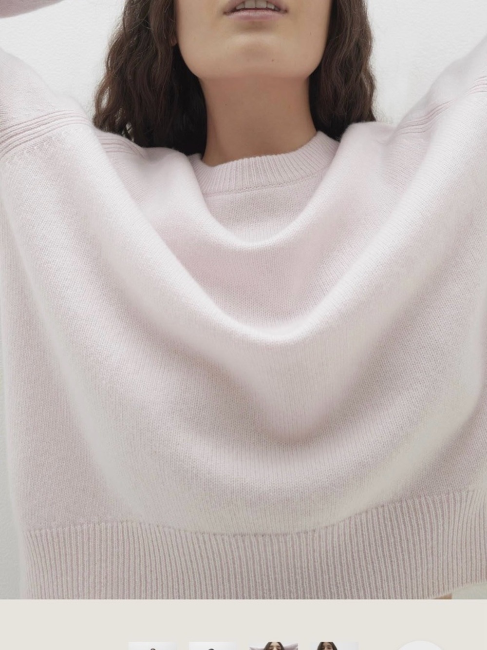 NakedCashmere Pale Pink Crewneck Sweater